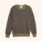 Neve Cashmere Sweater, Beige & Navy