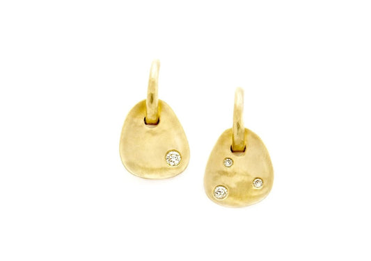 18K Gold Devi Earrings with Diamonds