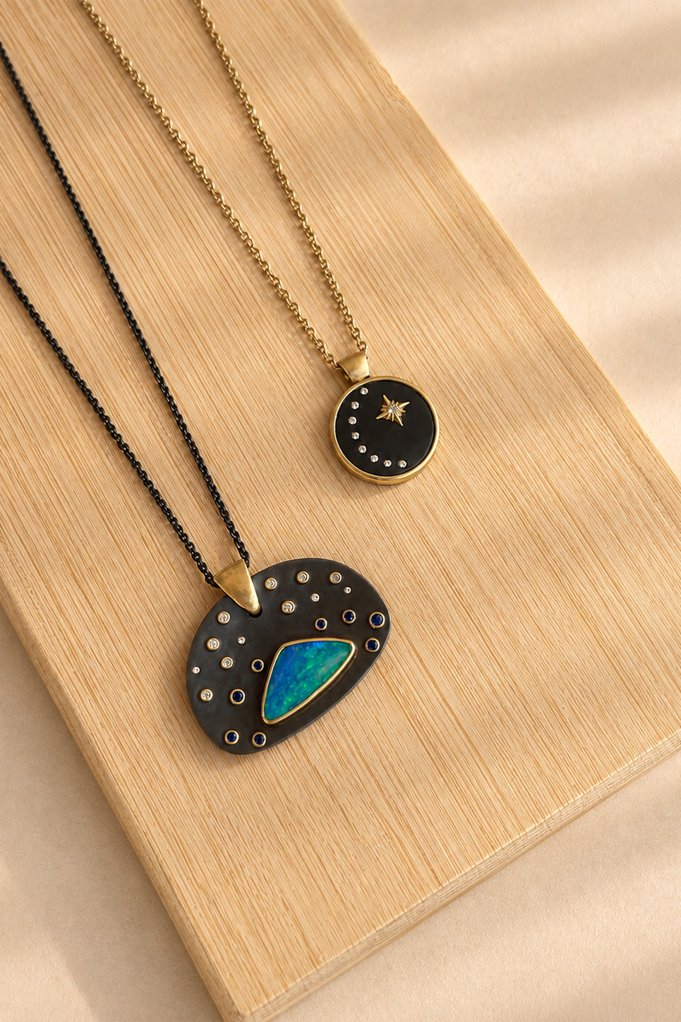 Crescent Moon Necklace with Star