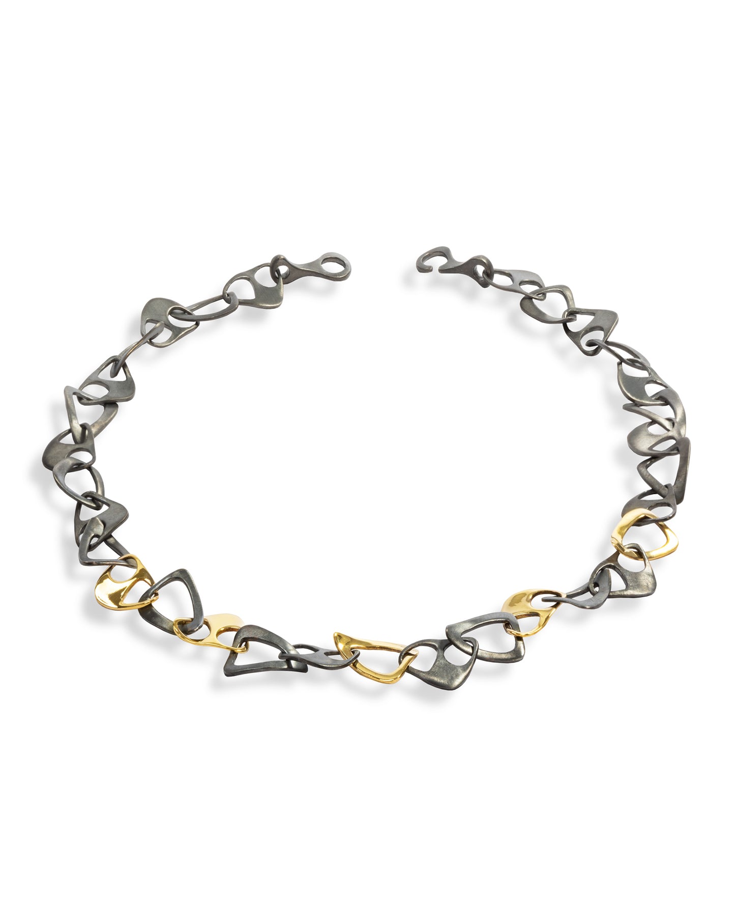 Isabella Necklace Blackened Silver & 18K