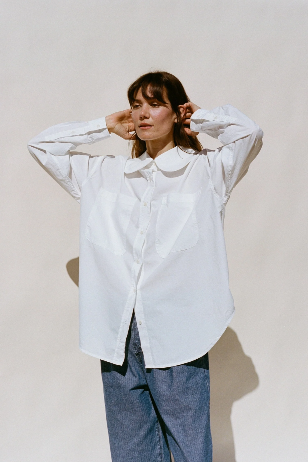 Hollis Oversized Button Down, Cream