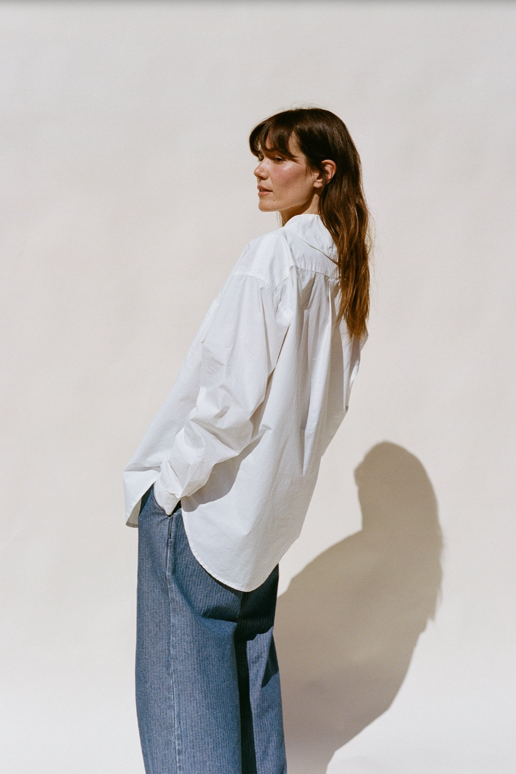 Hollis Oversized Button Down, Cream