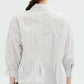 Cecil Blouse, Black White Pinstripe