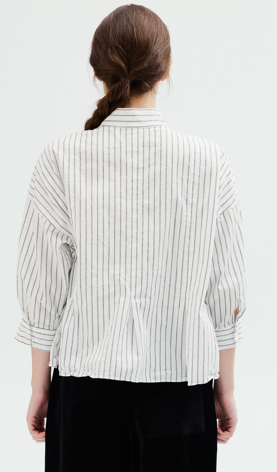 Cecil Blouse, Black White Pinstripe