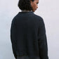 Cotton Cropped Sweater, Anthracite