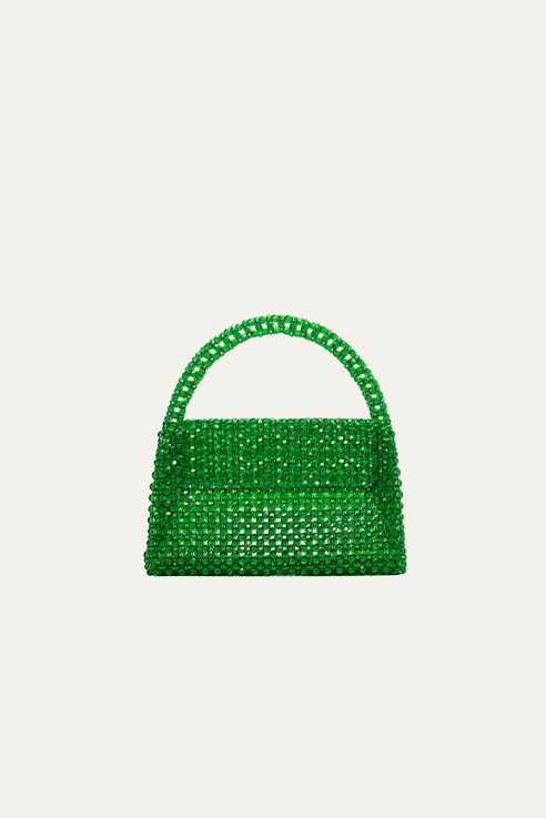 Sherry Emerald Small Beaded Bag