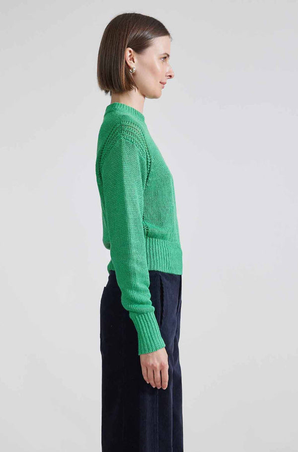 Helmi Cropped Sweater, Grass