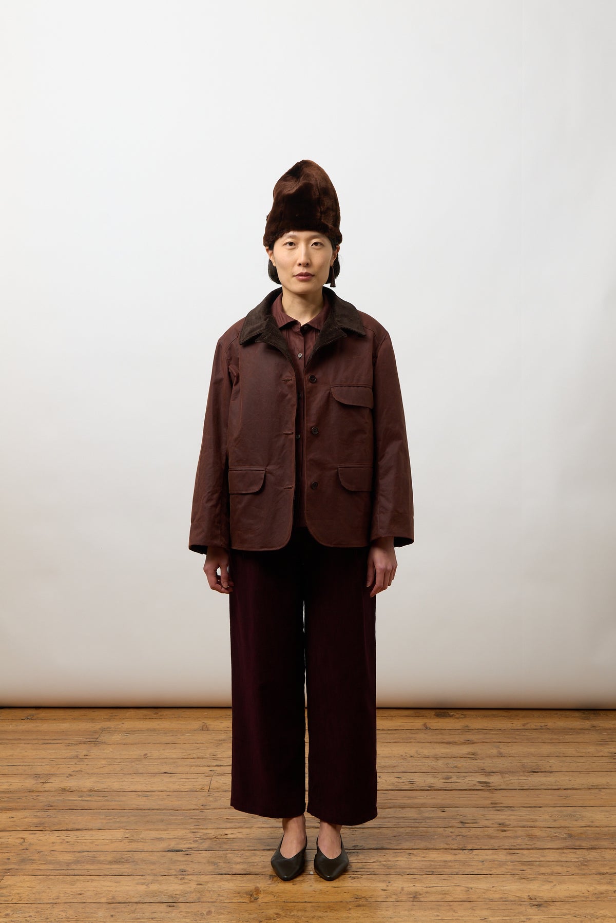 Hunter Jacket, Chestnut British Waxed Oilskin