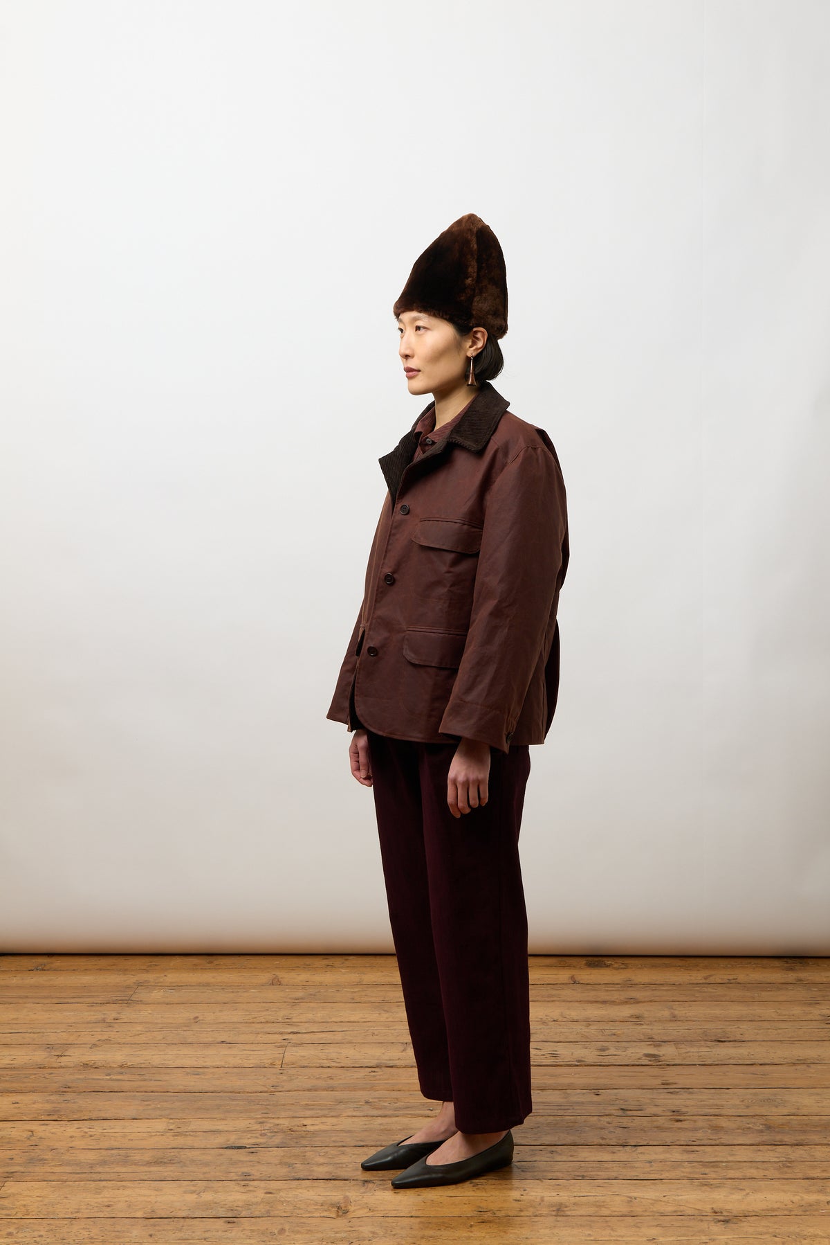Hunter Jacket, Chestnut British Waxed Oilskin