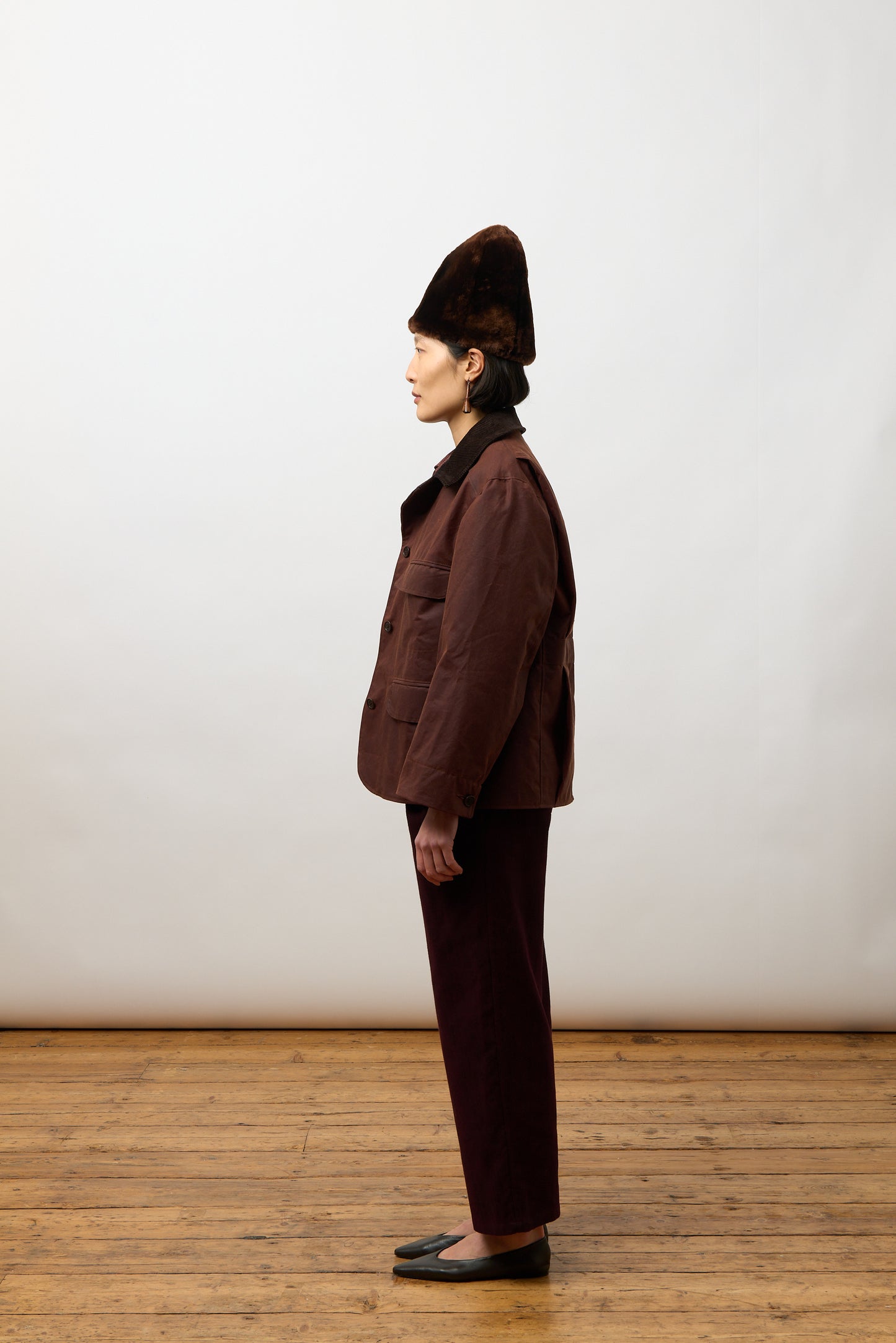 Hunter Jacket, Chestnut British Waxed Oilskin