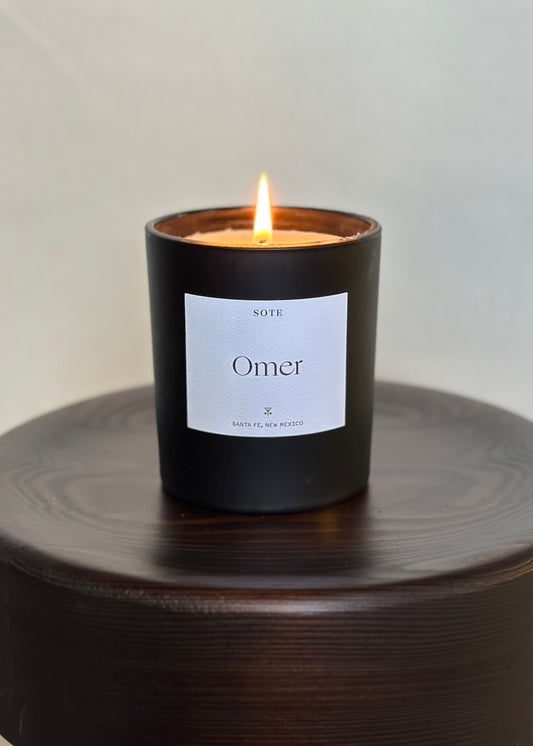 Omer Glass Candle