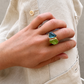 Peridot & London Blue Topaz Ring
