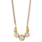 14K Gold Necklace w/3 Horseshoe Diamonds