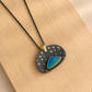 Oxidized Silver & Opal Pendant Necklace