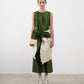 Pleated Scarf, Bottle Silk Dupion
