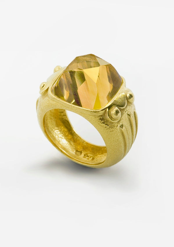 22K Gold Citrine Ring