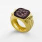 22K Gold Ring with St George Agate