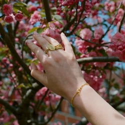 Roman Planished Chain Bracelet