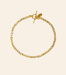 Roman Planished Chain Bracelet