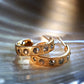 Rose-cut Studded Diamond Hoops