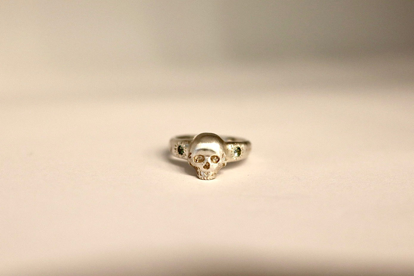 Sapphire Skull Ring