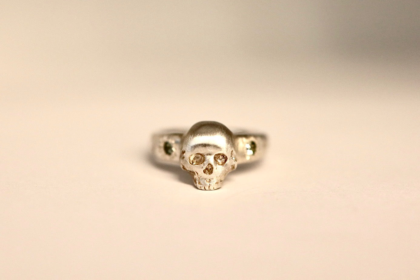 Sapphire Skull Ring
