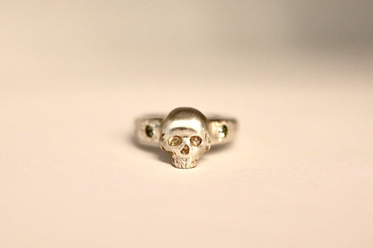 Sapphire Skull Ring