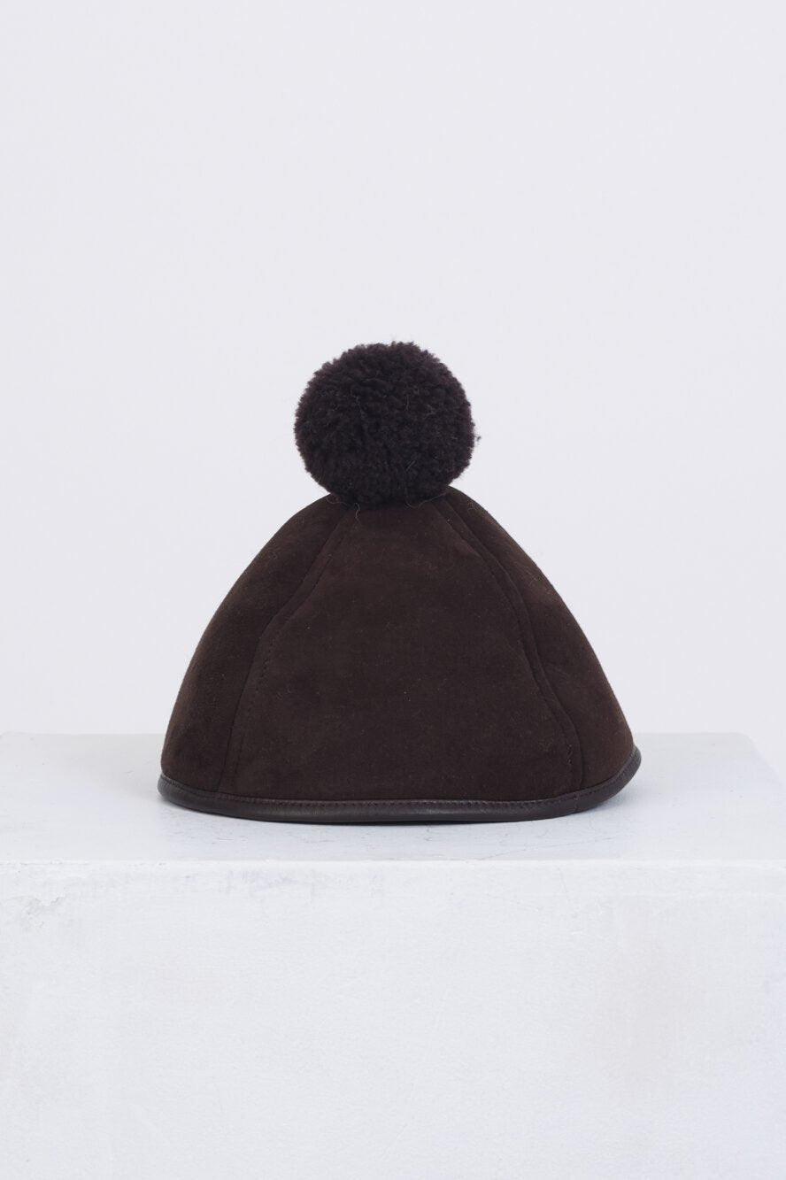 Shell Hat with Pom Pom, Chocolate – SOTE | Spirit of the Earth