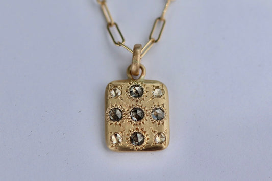 Rose-cut Diamond Studded Pendant