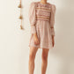 Sabine Ruby Quatrefoil Dress, Pink Ruby