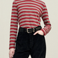 Wynn Long Sleeve, Amarena Stripe