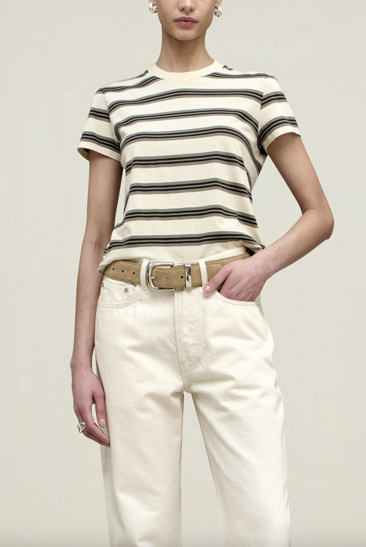 Kenzie T Shirt, Mink Stripe