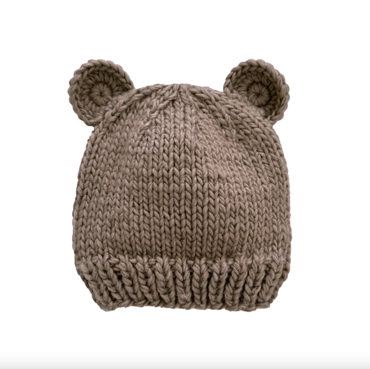 Kid's Bear Hat, Tan