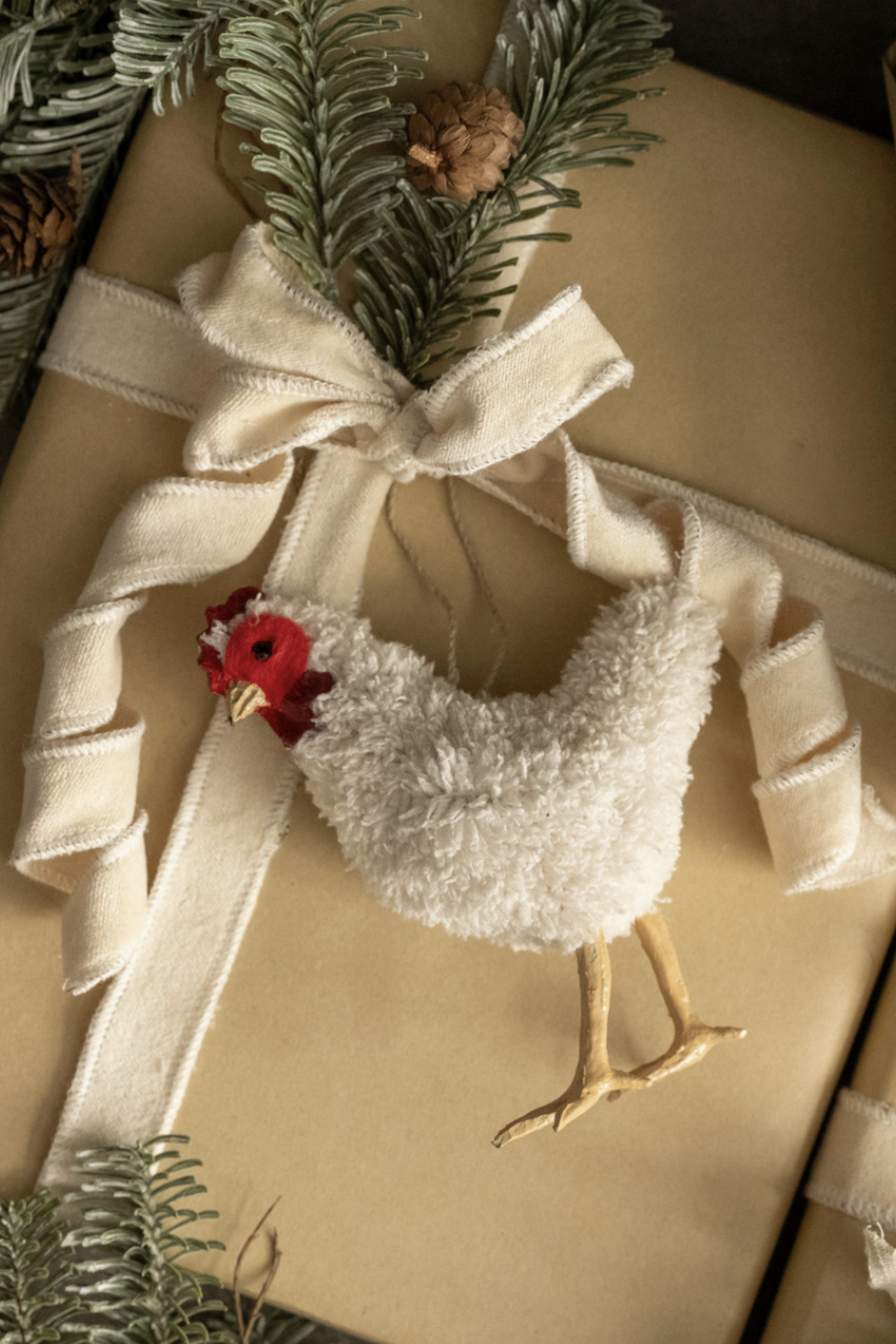 White Chicken Ornament