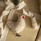 Beige Hen Ornament