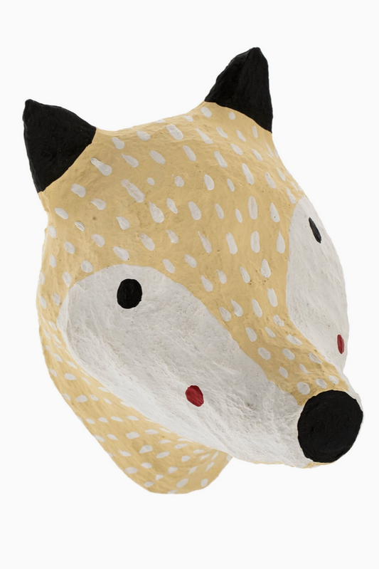 Fox, Cotton Mache Wall Trophy