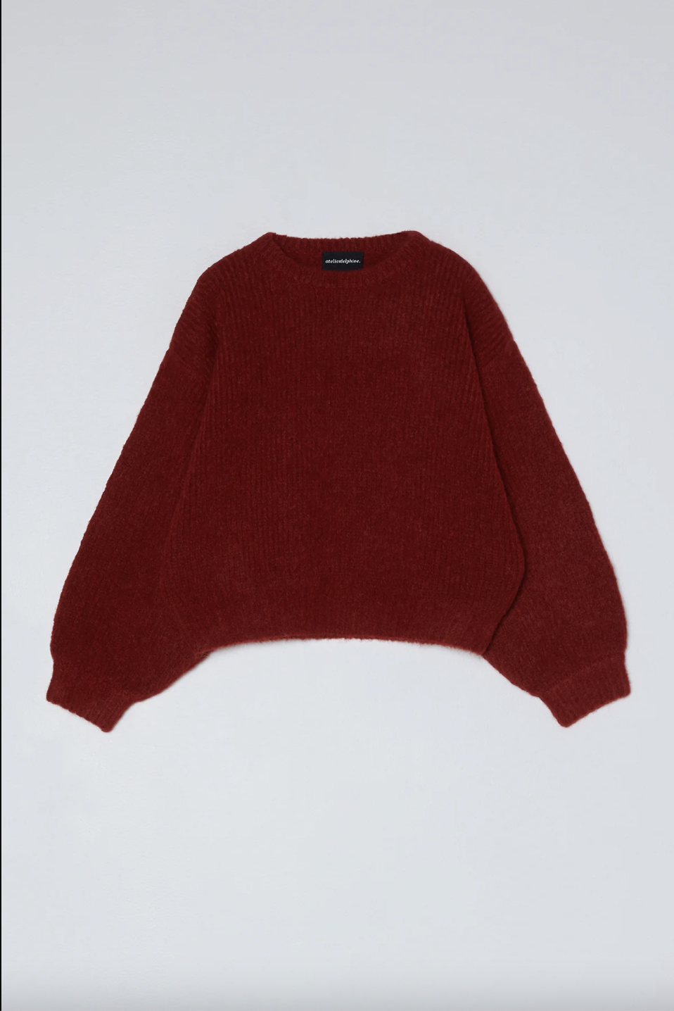 Balloon Sleeve Sweater, Burgundy