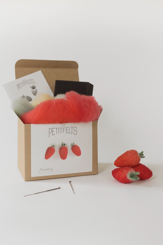 Strawberry, Needle Felting Kit