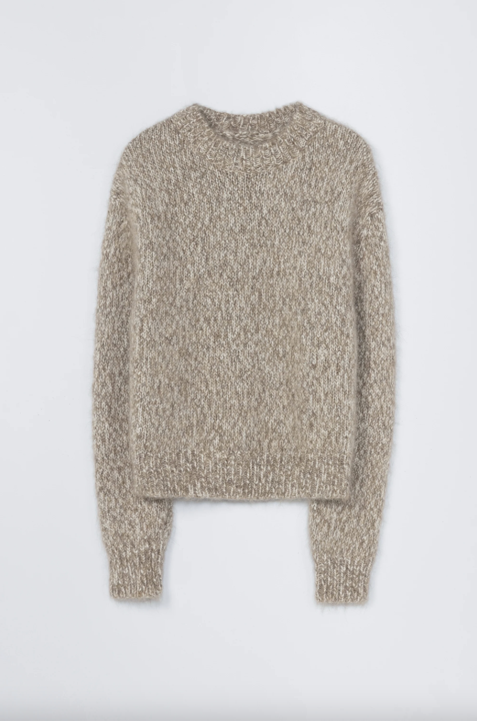Chunky Sweater, Beige Melange