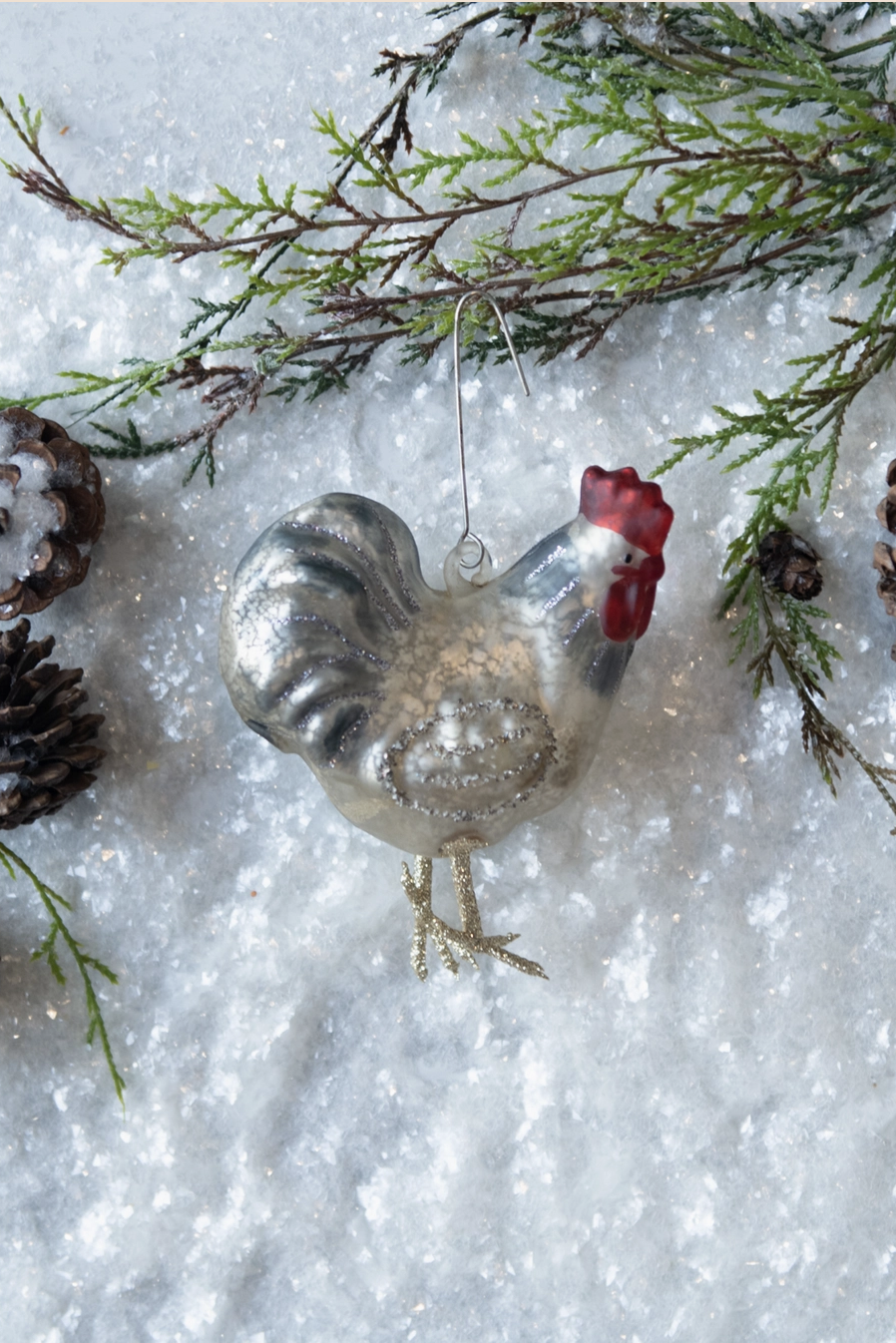 Black Tailed Rooster Ornament