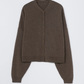 Merino Wool Cardigan, Taupe