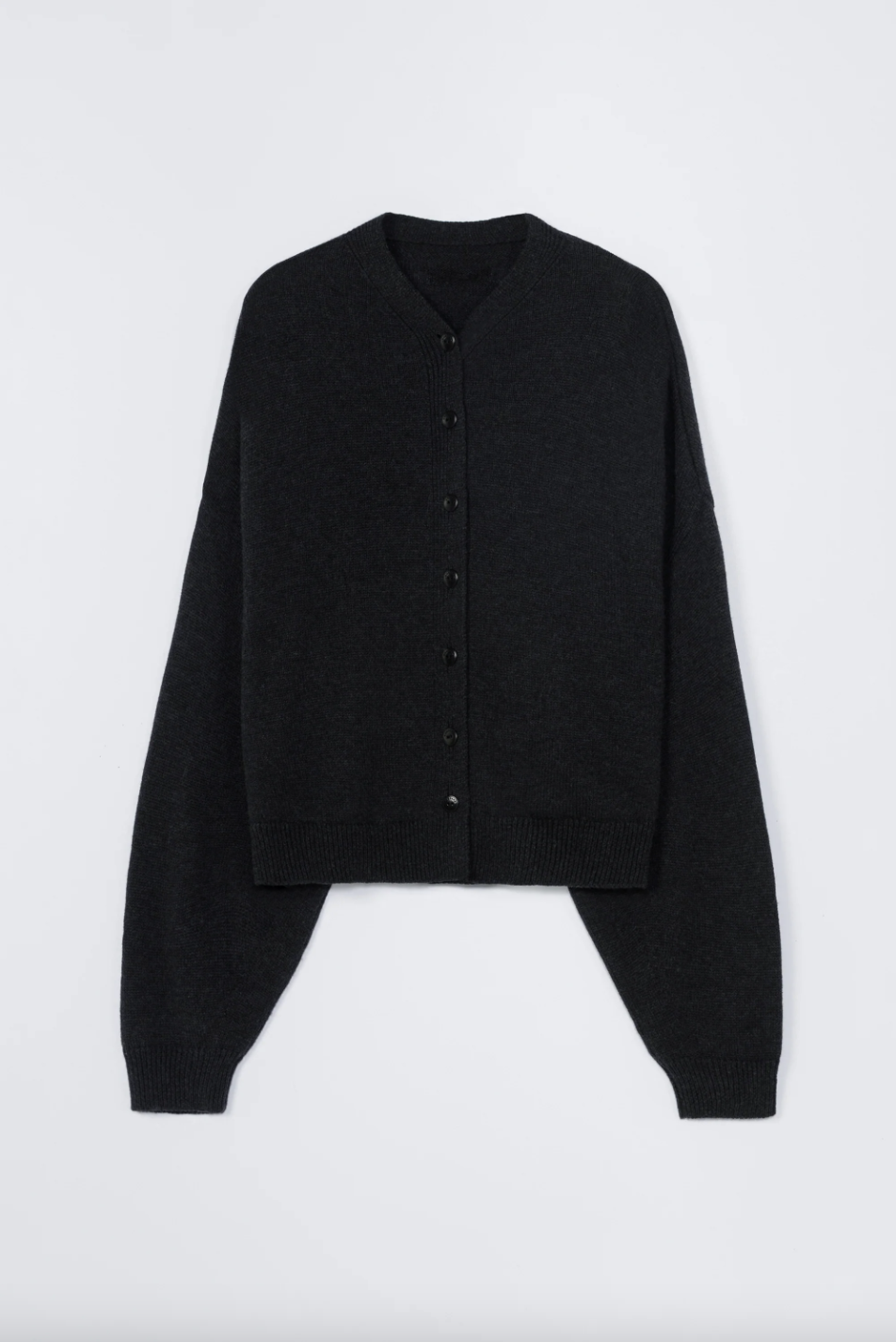 Merino Wool Cardigan, Anthracite