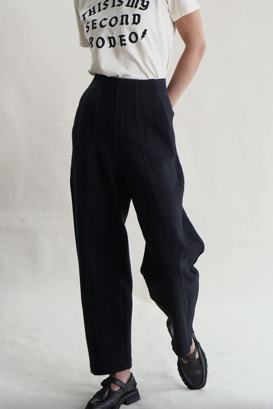 Aldous Barrel Leg Jogger, Black