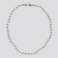 Knotted White Pearl Necklace