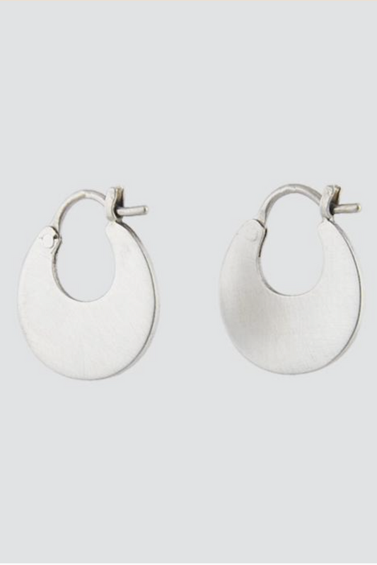 Flat Crescent Hoop Earrings
