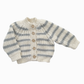 Rib Knit Stripe Cardigan, Bowie Grey
