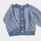 Cotton Brioche Cardigan, Baby Blue