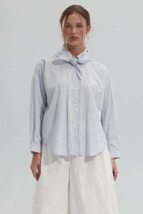 Suma Blouse, Blue Stripe