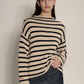 Lamis Stripe Cotton Sweater, Natural Navy