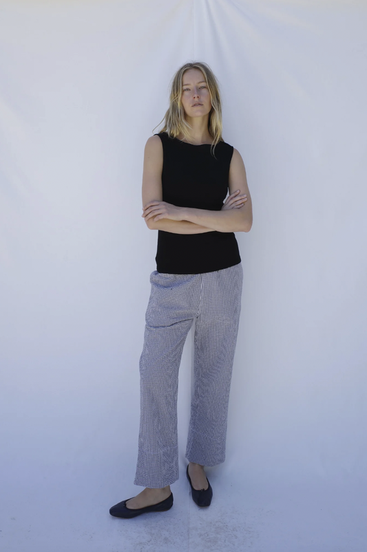 Patti Pant, Navy Gingham